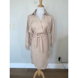 Kate Hewko Shirt Dress Cream L/S Small